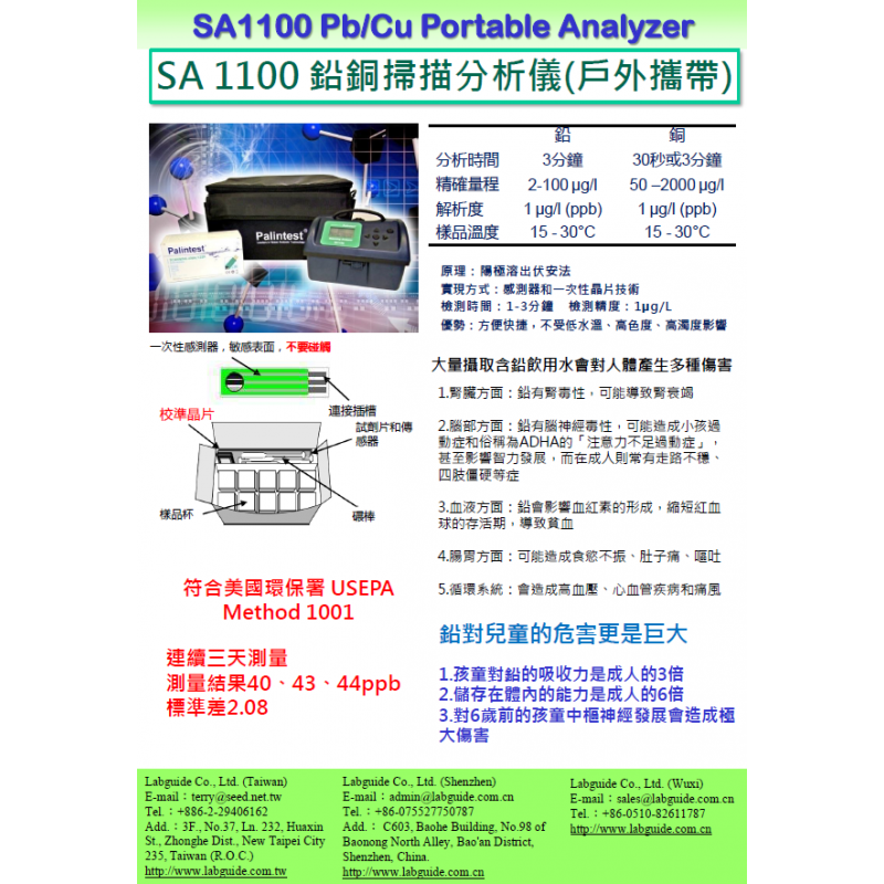 SA1100鉛銅掃描分析儀(戶外攜帶)