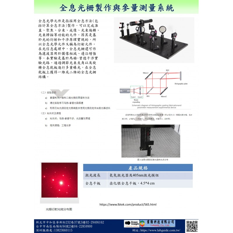 全息光柵製作與參量測量系統