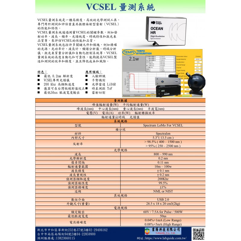 VCSEL 量測系統